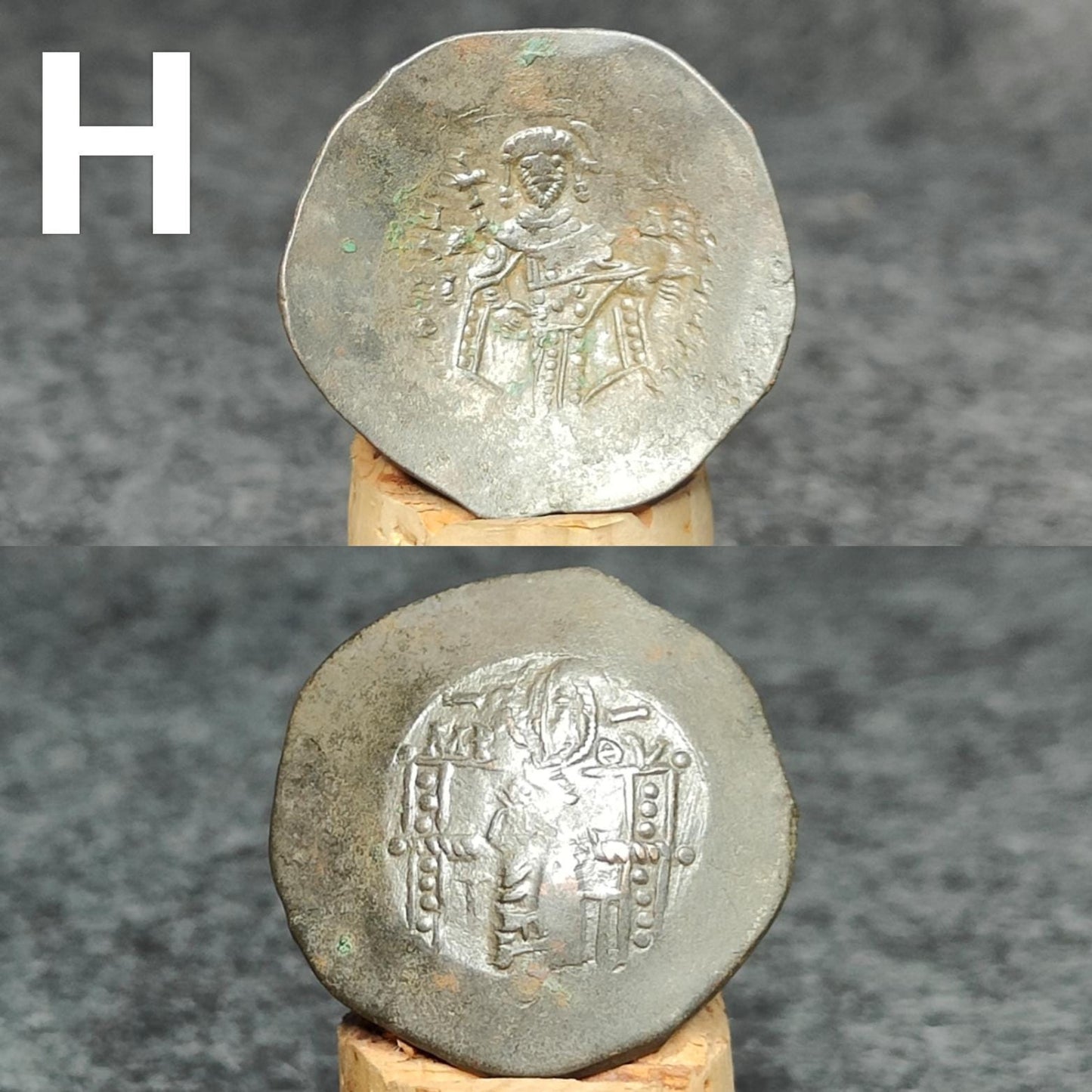 Ancient Byzantine Trachy coins, Authentic billon cup coin - VPUKcoins