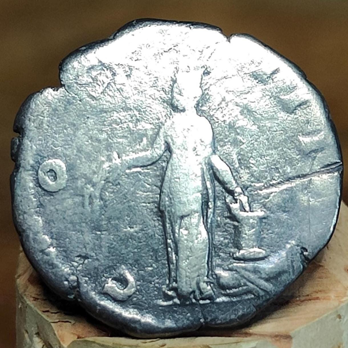 Antoninus Pius Silver Denarius with Annona reverse, Ancient roman coin - VPUKcoins