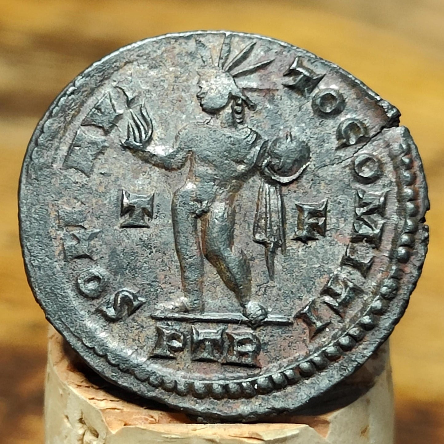 Constantine the great Roman coin with sun god reverse, 4th century ancient nummus AE2 - VPUKcoins