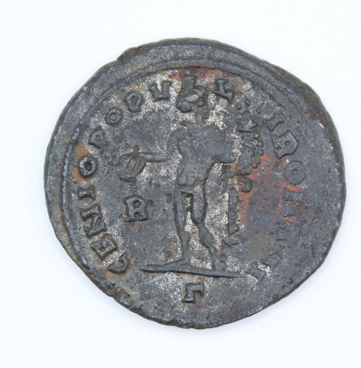 Constantius I Roman coin with god Genius reverse, 3rd century ancient follis AE1 - VPUKcoins