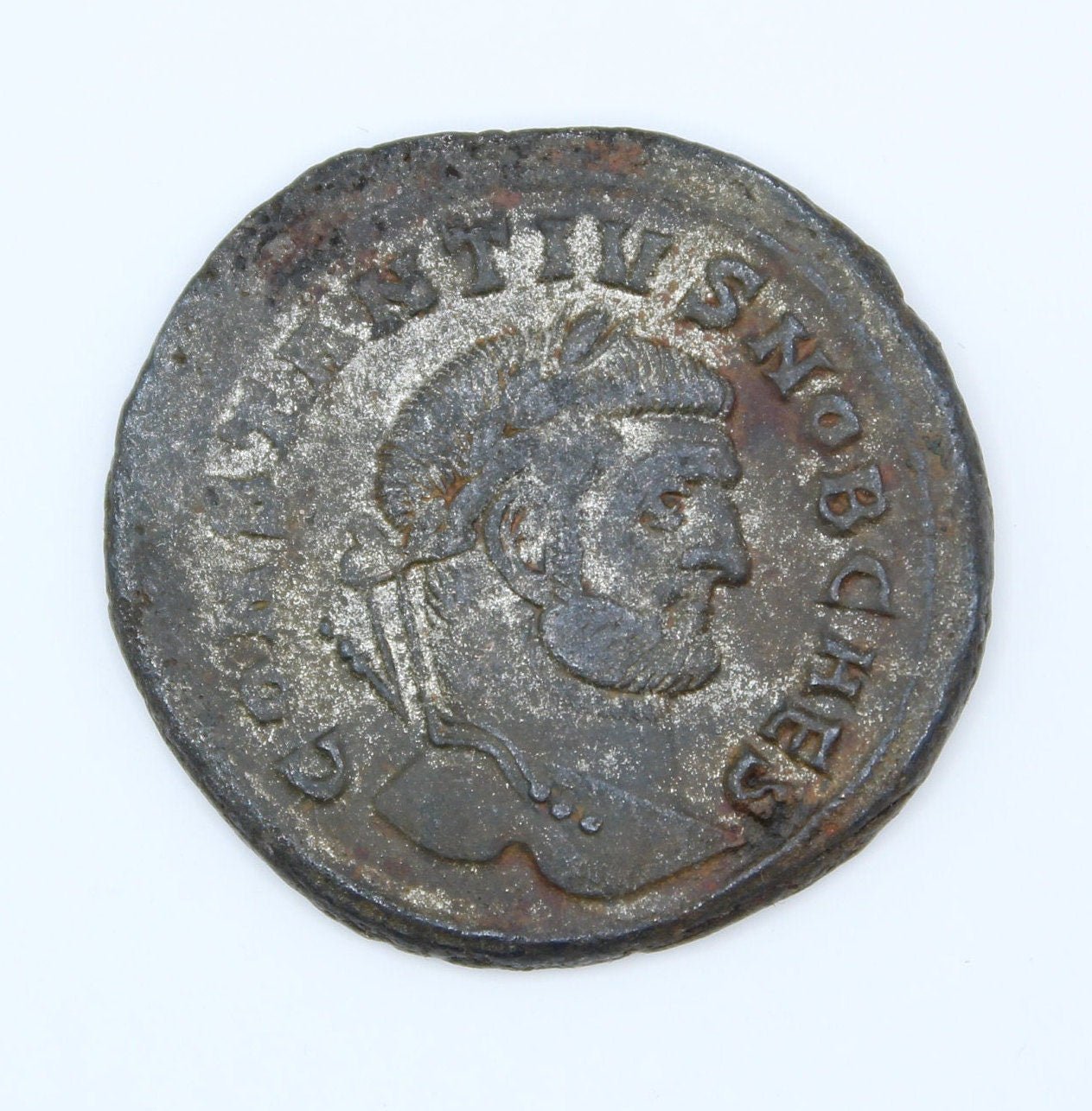 Constantius I Roman coin with god Genius reverse, 3rd century ancient follis AE1 - VPUKcoins