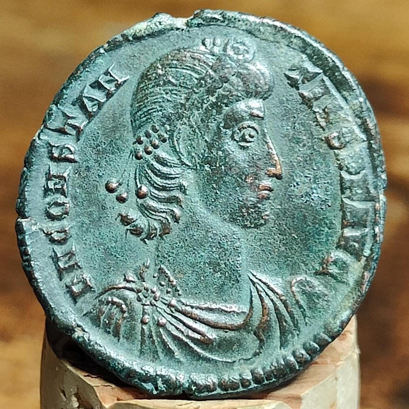 Constantius II Maiorina with fallen horseman reverse, high grade ancient Roman coin - VPUKcoins