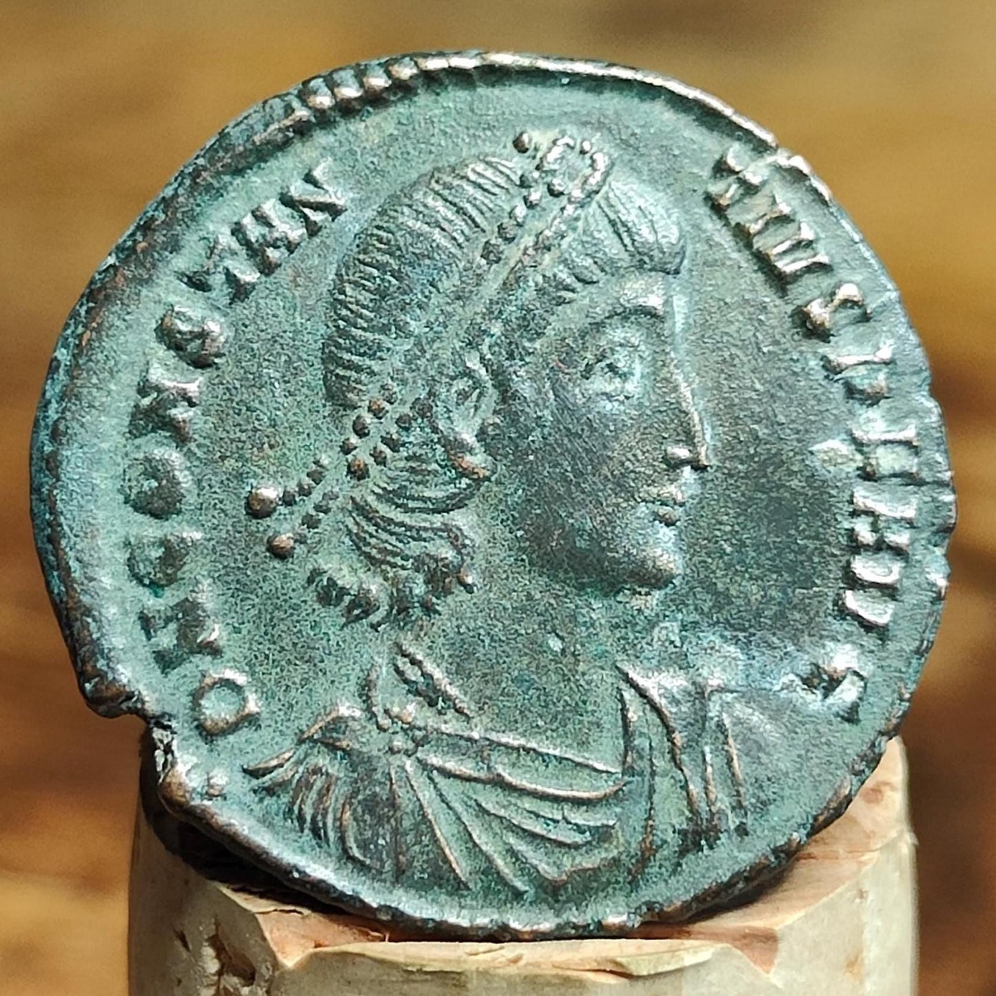Constantius II Maiorina with fallen horseman reverse, high grade ancient Roman coin - VPUKcoins