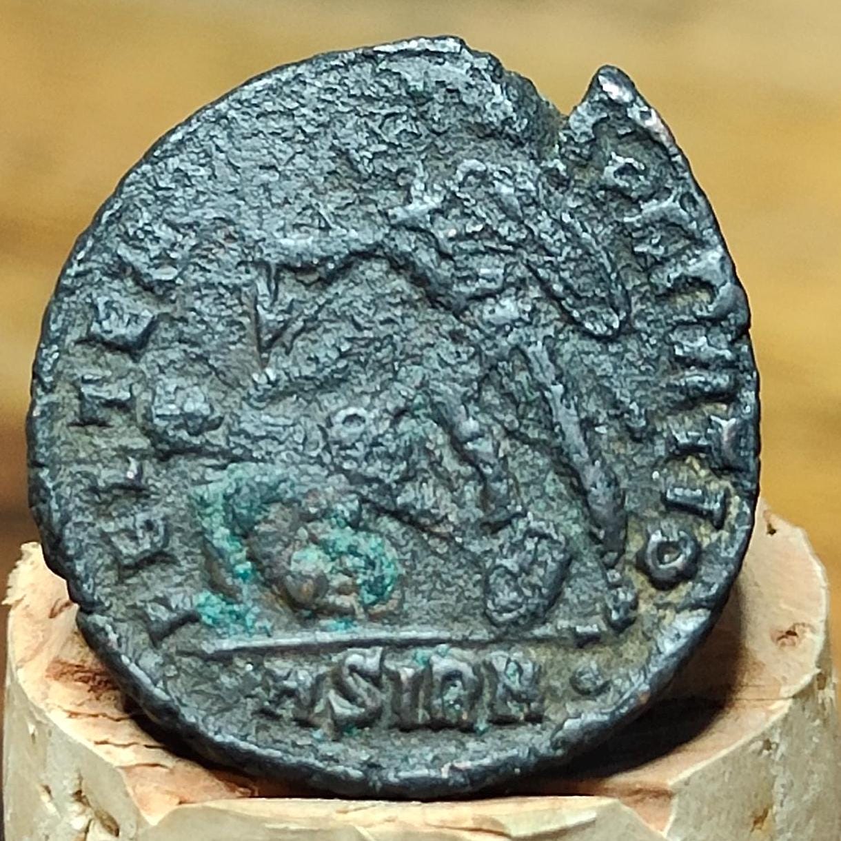 Constantius II Roman coin, high grade ancient Nummus with fallen horseman reverse, rare mint - VPUKcoins