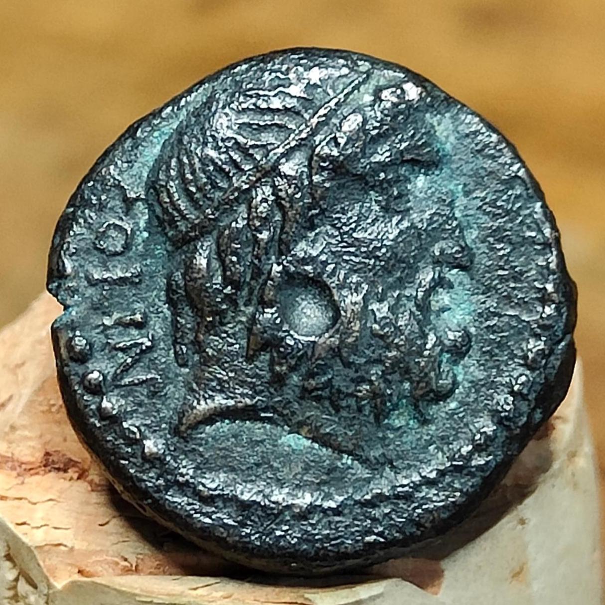 Corinthia Semis, Poseidon and Wreath, Ancient Greek coin 39 - 36BC - VPUKcoins