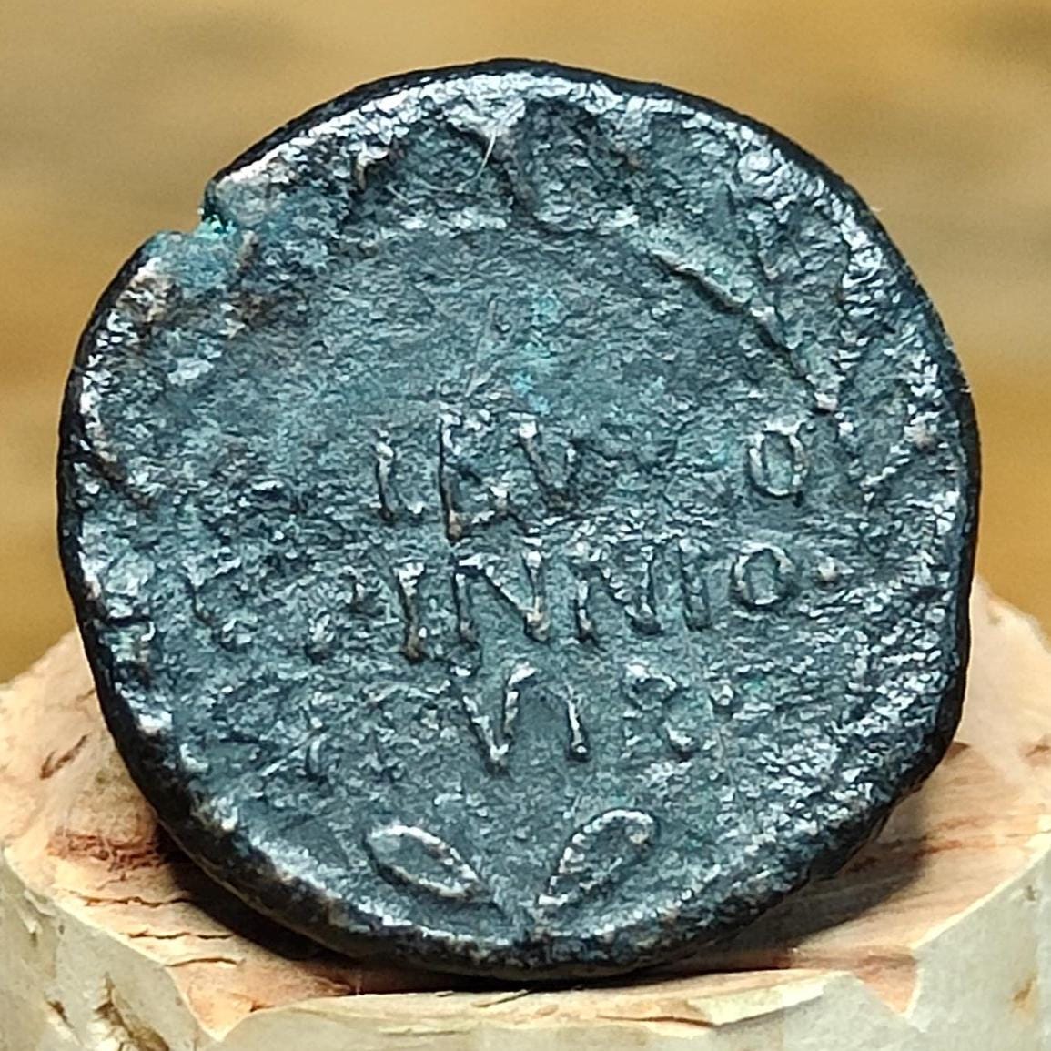 Corinthia Semis, Poseidon and Wreath, Ancient Greek coin 39 - 36BC - VPUKcoins