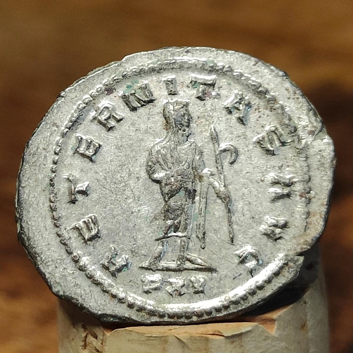 Emperor Gallienus Roman coin, 3rd century ancient Antoninianus, Saturn reverse - VPUKcoins