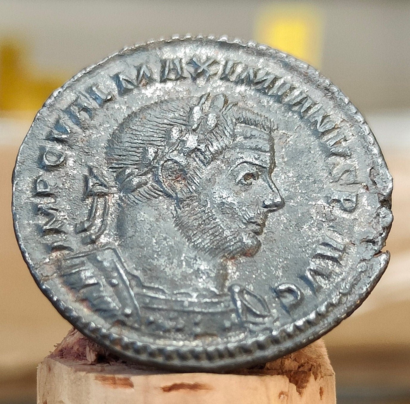 Galerius Maximianus Roman coin, high grade ancient Follis with god Genius reverse - VPUKcoins