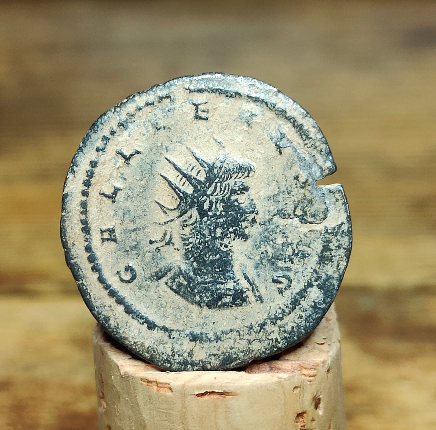 Gallienus Roman Antoninianus, Desert patina ancient double denarius coin - VPUKcoins