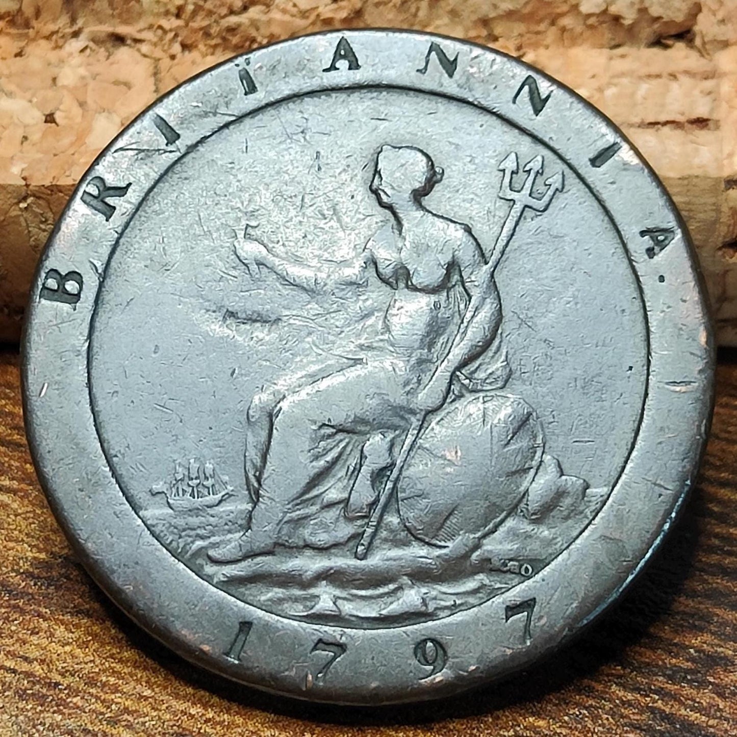 George III Cartwheel Penny, dated 1797 - Georgian/ US colonial coin - VPUKcoins