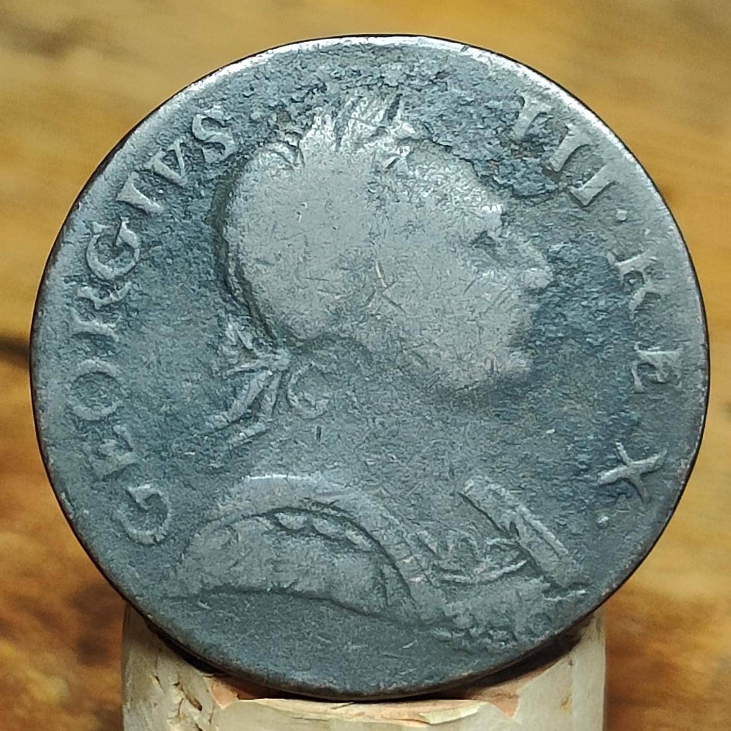 George III half Penny, dated 1773 - Georgian/ US colonial coin - VPUKcoins