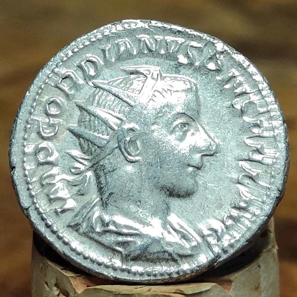 Gordian III Roman Antoninianus, emperor reverse, ancient double denarius coin - VPUKcoins