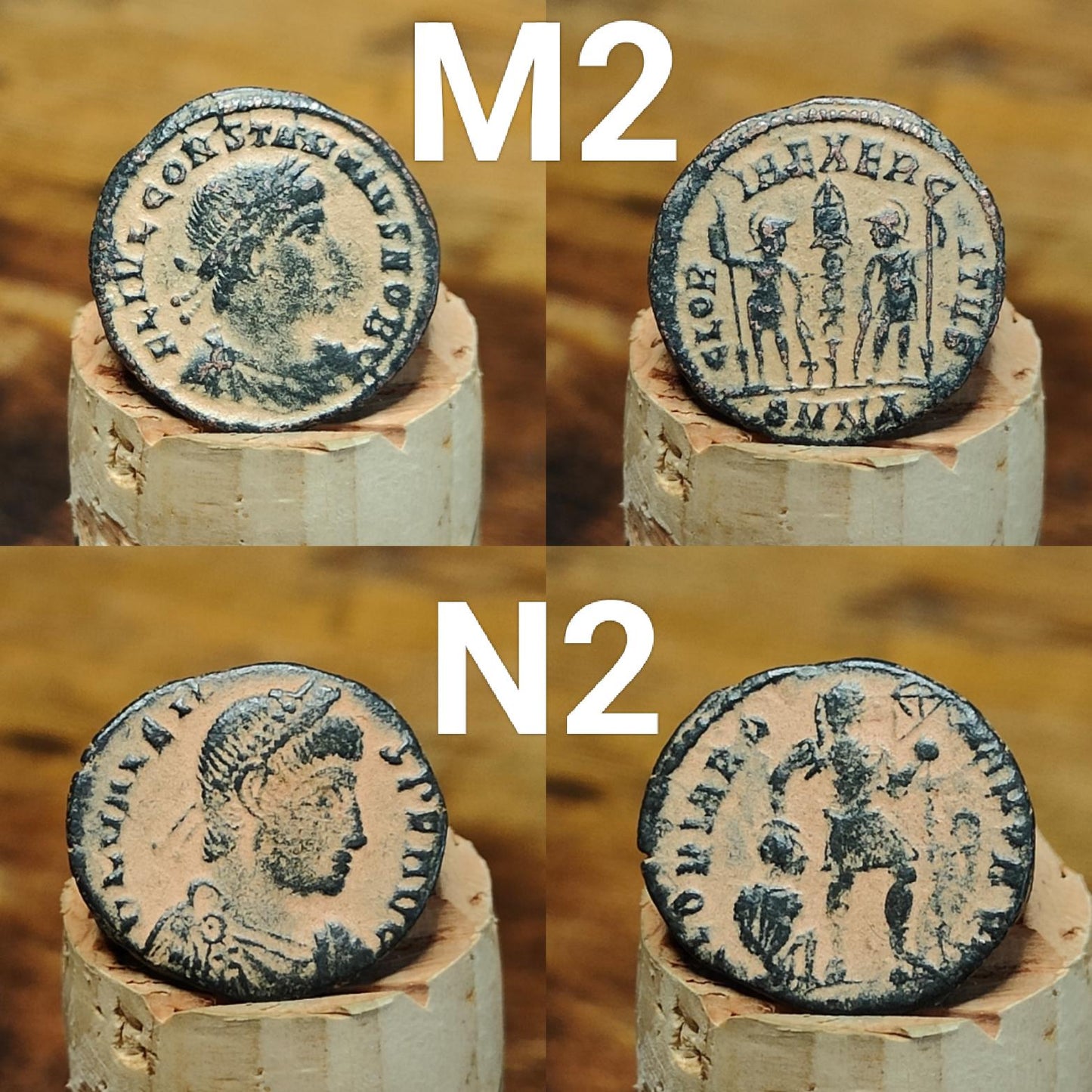 High grade Roman coins, 4th century ancient nummus - VPUKcoins