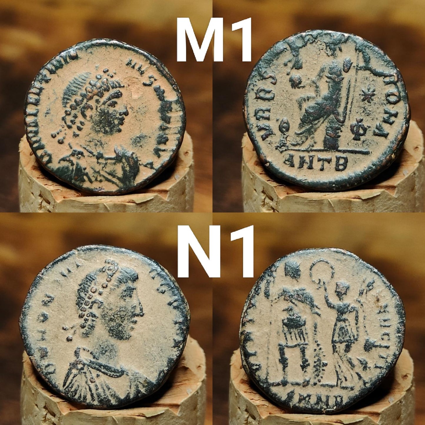 High grade Roman coins, 4th century ancient nummus - VPUKcoins