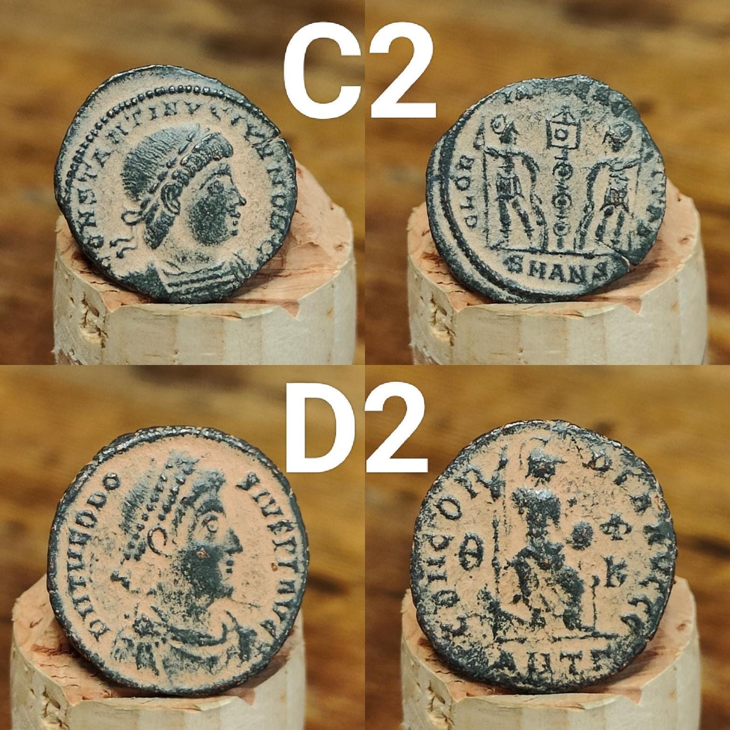 High grade Roman coins, 4th century ancient nummus - VPUKcoins