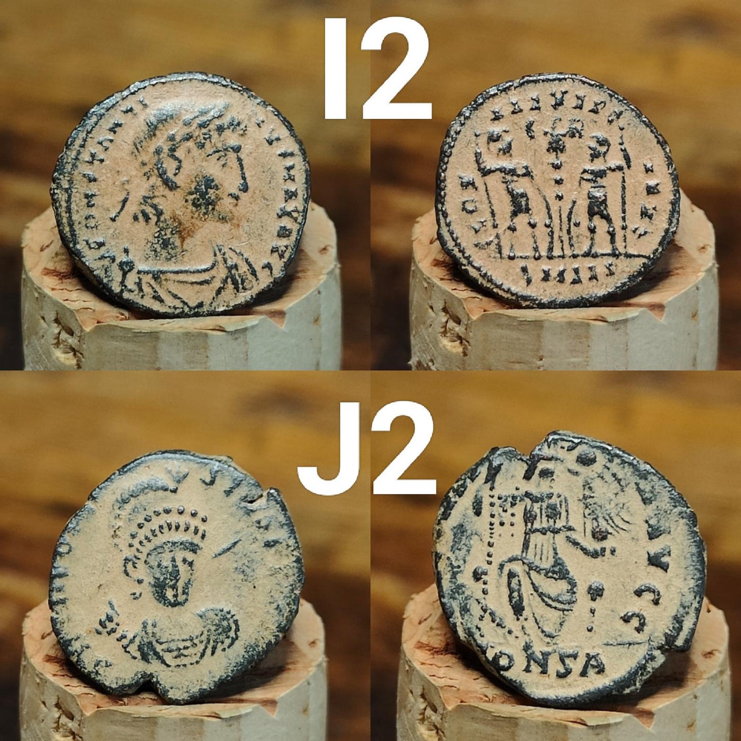 High grade Roman coins, 4th century ancient nummus - VPUKcoins