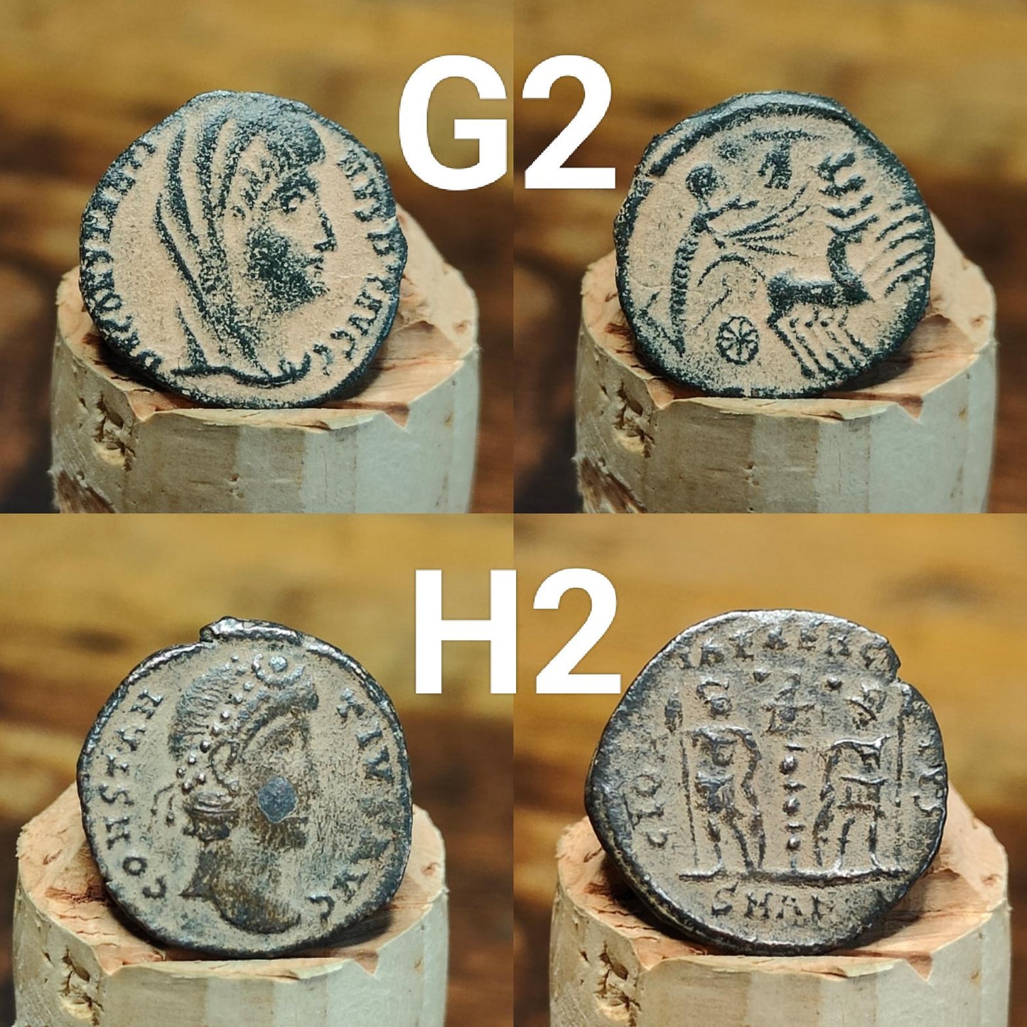 High grade Roman coins, 4th century ancient nummus - VPUKcoins