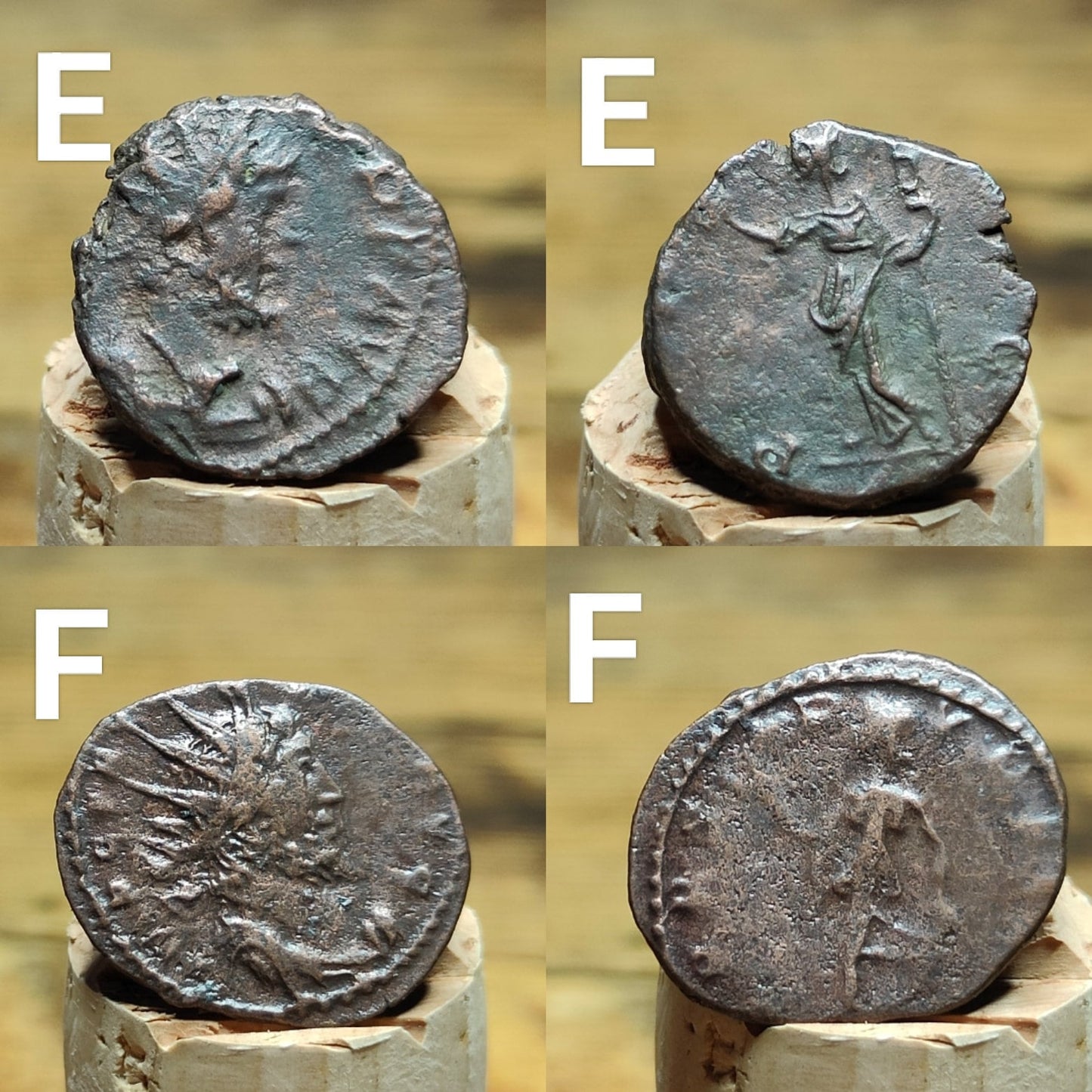 Barbarous Radiate Roman coins AE3, 3rd century ancient Antoninianus