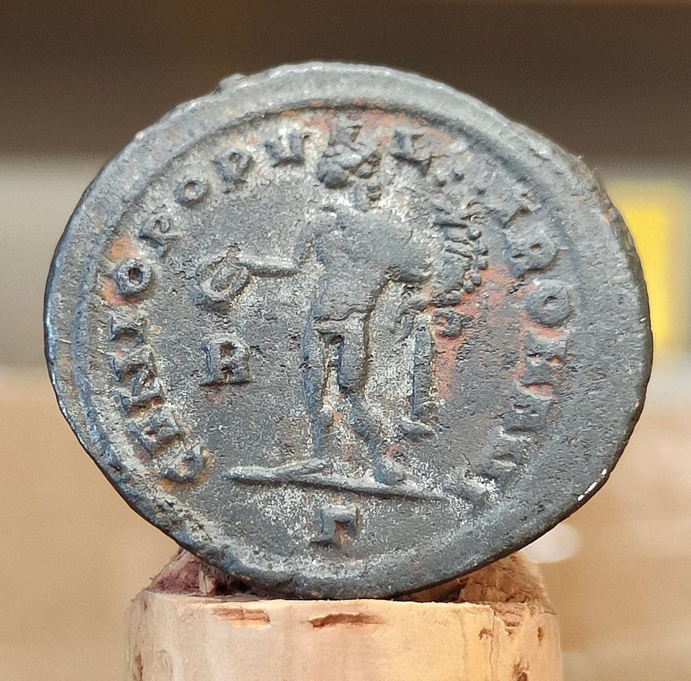 Constantius I Roman coin with god Genius reverse, 3rd century ancient follis AE1