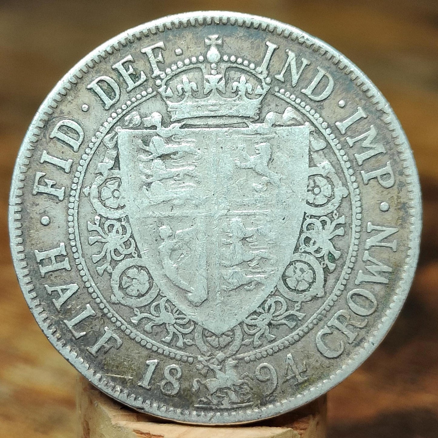 1894 Queen Victoria Silver Halfcrown Coin Veil Head
