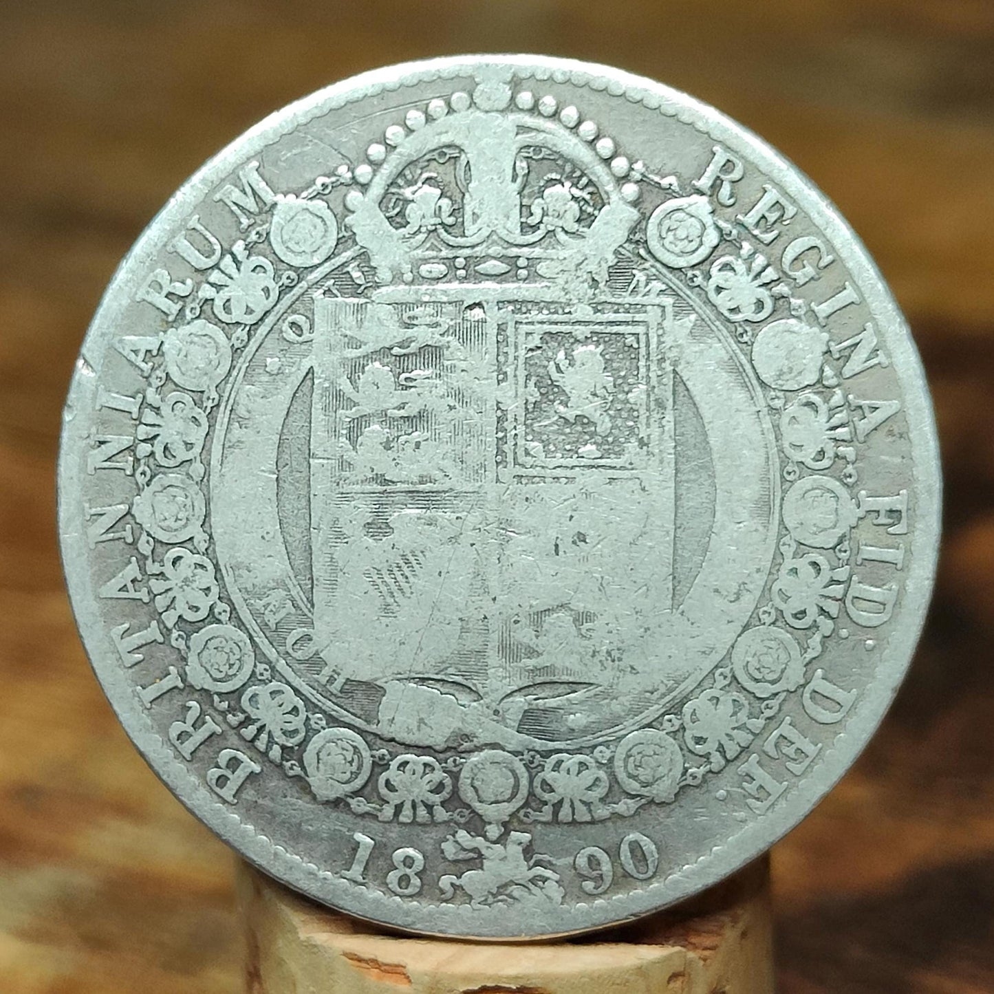 1890 Queen Victoria Silver Halfcrown Coin Jubilee Head