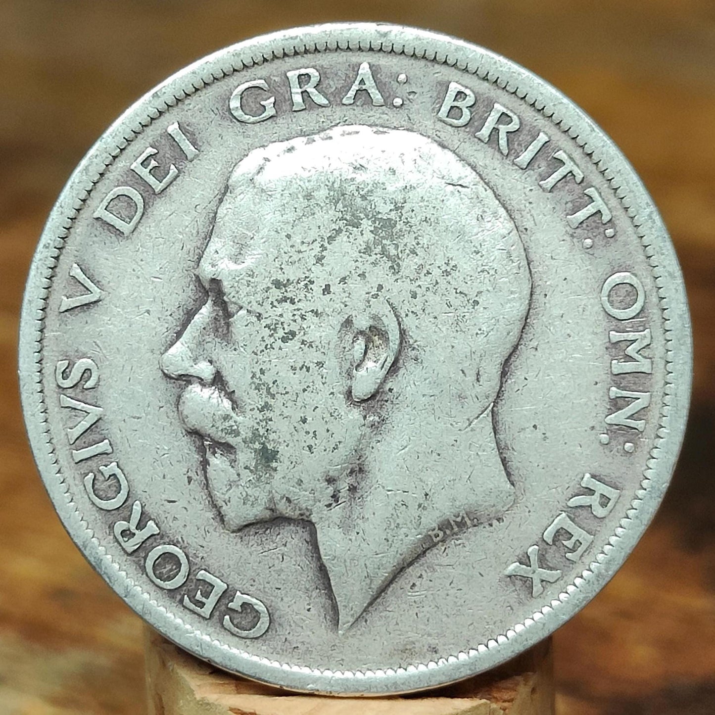 1917 King George V Silver Halfcrown Coin