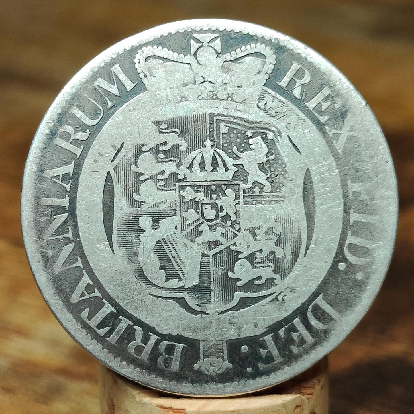 1817 King George III Silver Halfcrown Coin Pistrucci Small Laureate Head