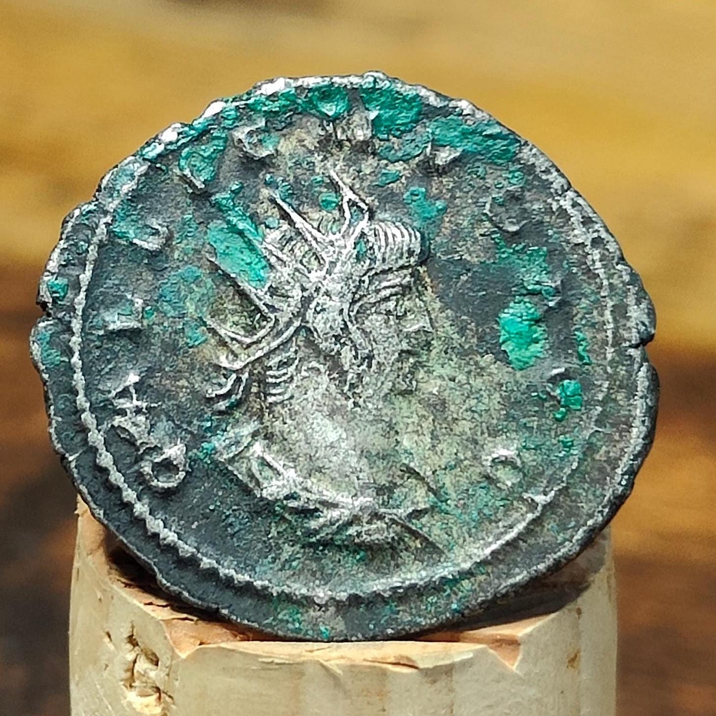Emperor Gallienus Roman coin, 3rd century ancient Antoninianus, Virtus reverse
