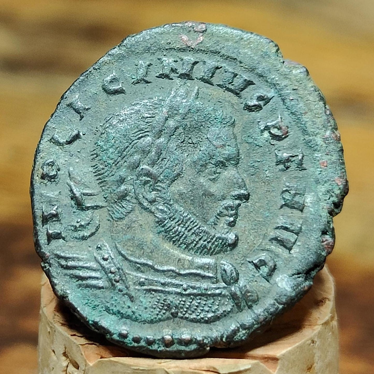 Licinius Roman coin, high grade ancient Nummus with Sol reverse