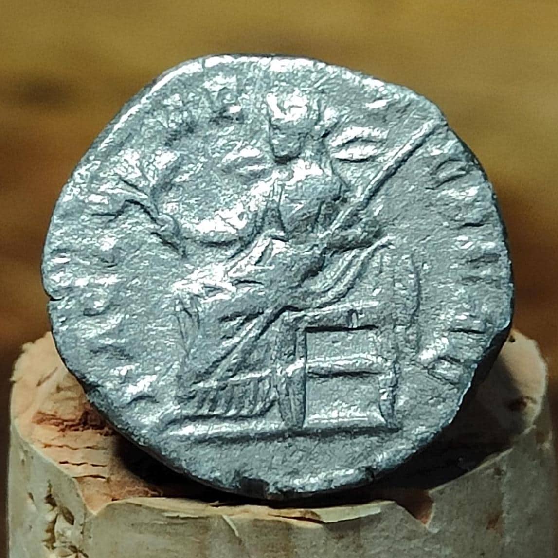 Septimius Severus Silver Denarius with Pax reverse, Ancient roman coin