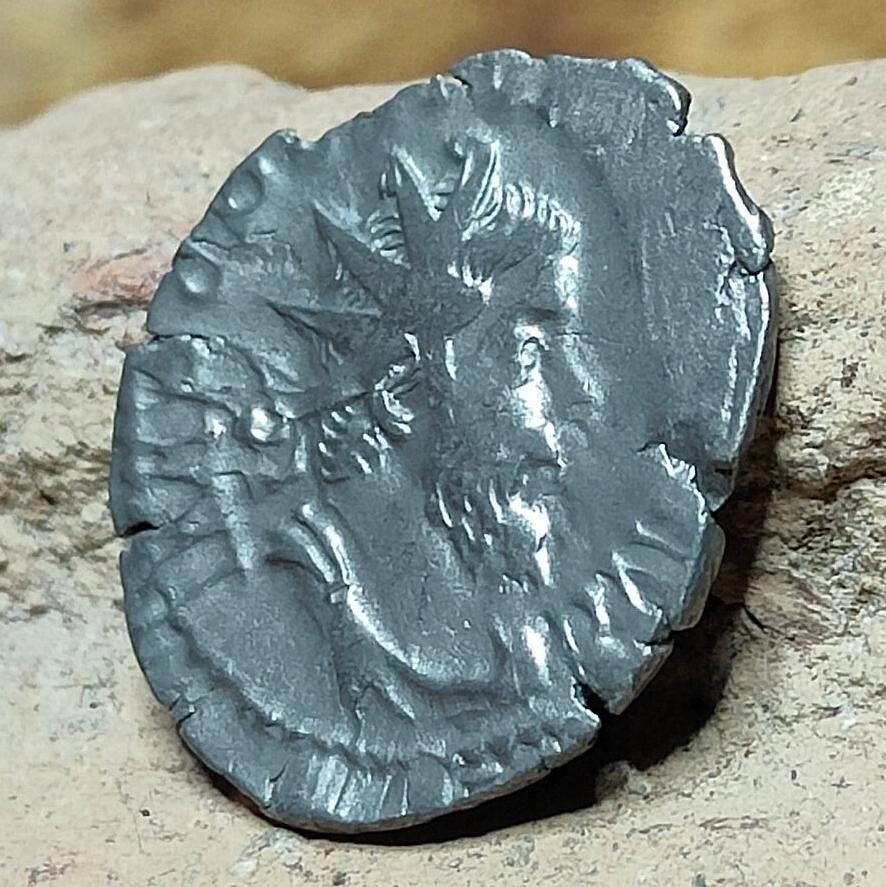 Postumus Silver Antoninianus, very fine ancient roman double denarius coin
