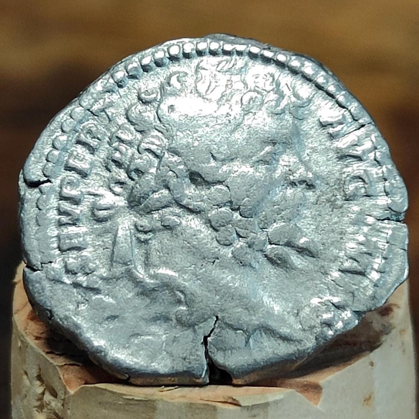 Septimius Severus with Pax reverse Silver Denarius, Ancient roman coin