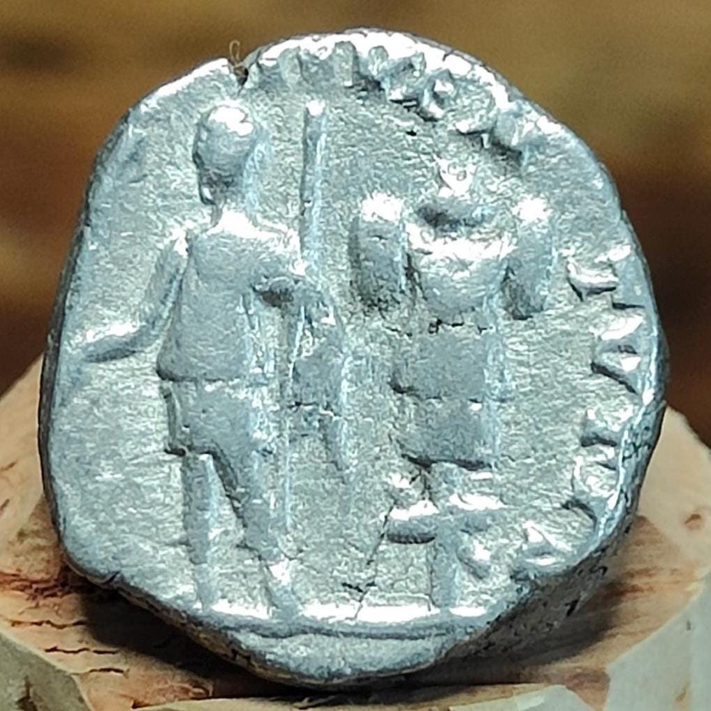 Geta Silver Denarius with Trophy reverse, Ancient roman coin