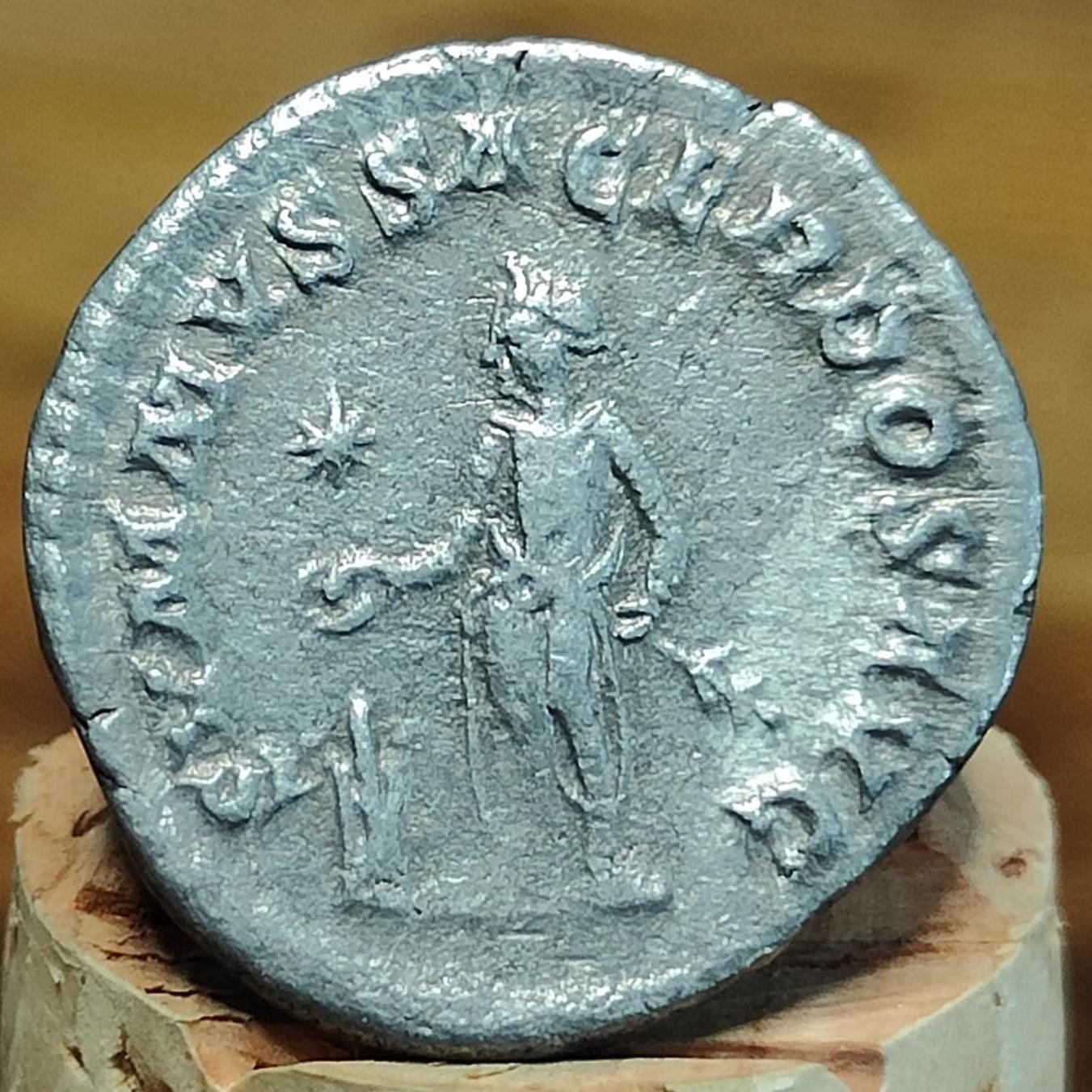 Elagabalus Silver Denarius with Sacrifice reverse, Ancient roman coin