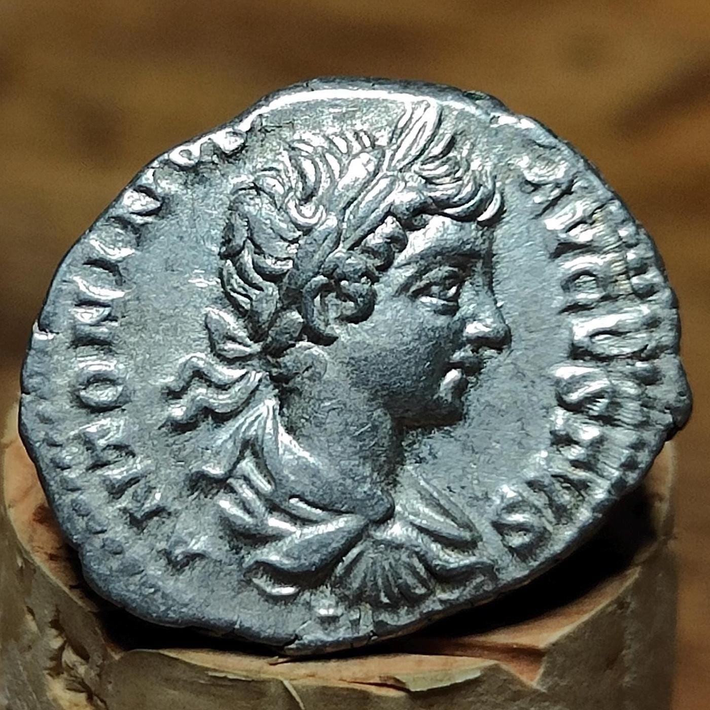Caracalla Silver Denarius, Ancient roman coin with Sol reverse