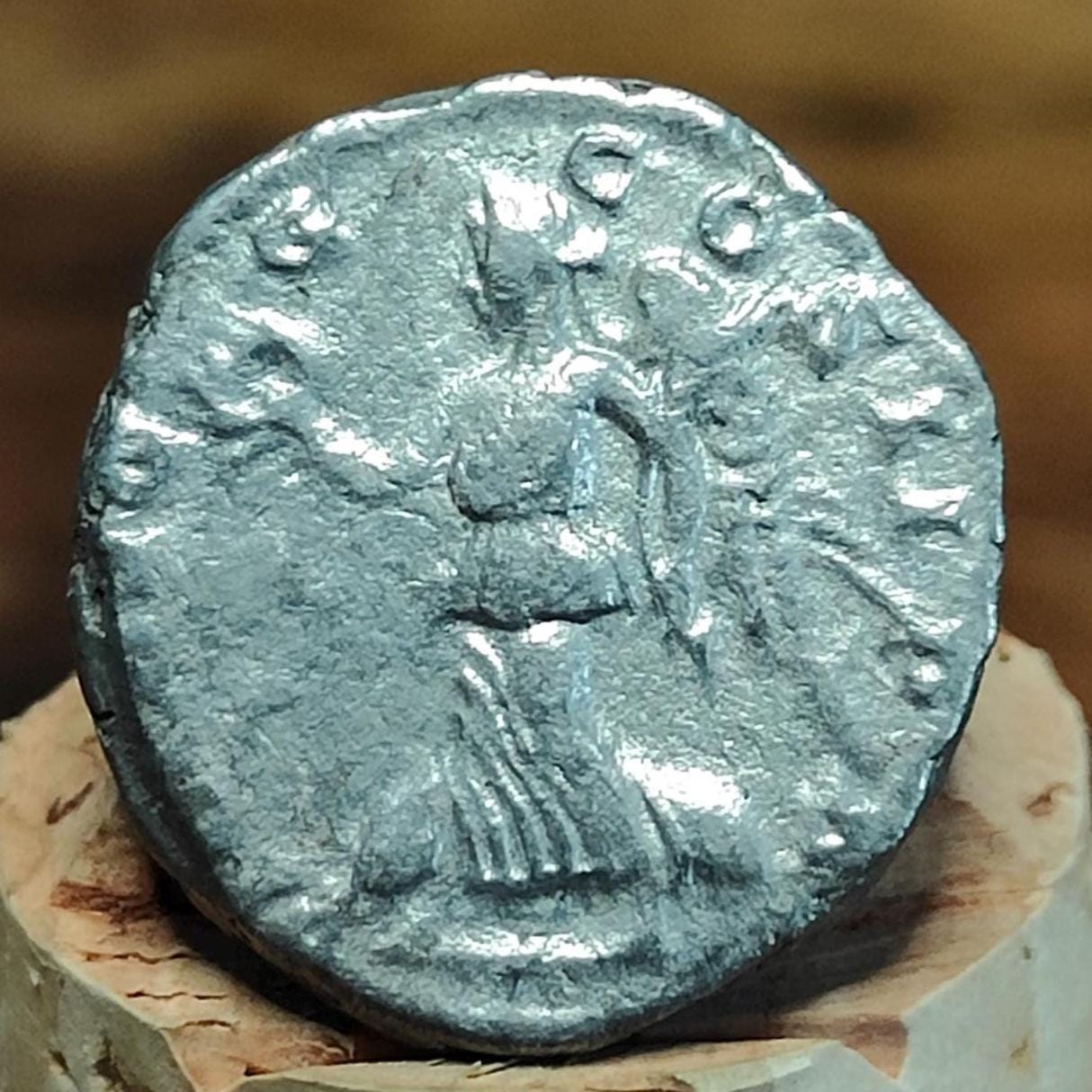 Septimius Severus with Victory reverse Silver Denarius, Ancient roman coin