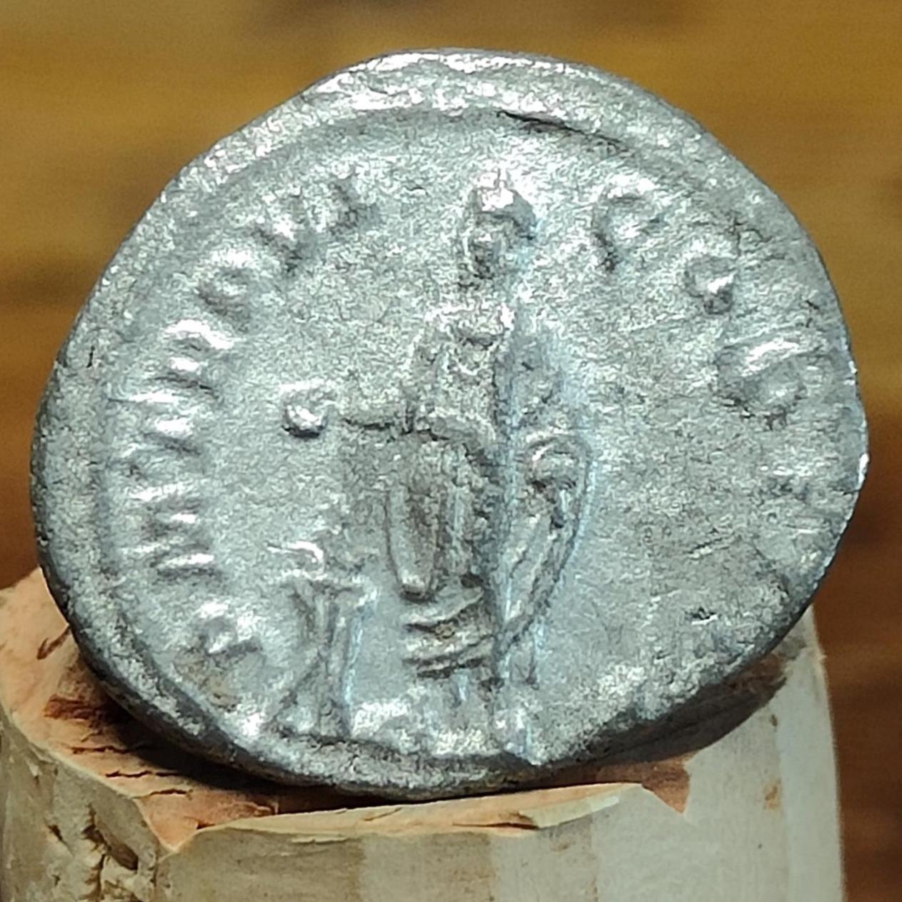Severus Alexander with Sacrifice reverse Silver Denarius, Ancient roman coin