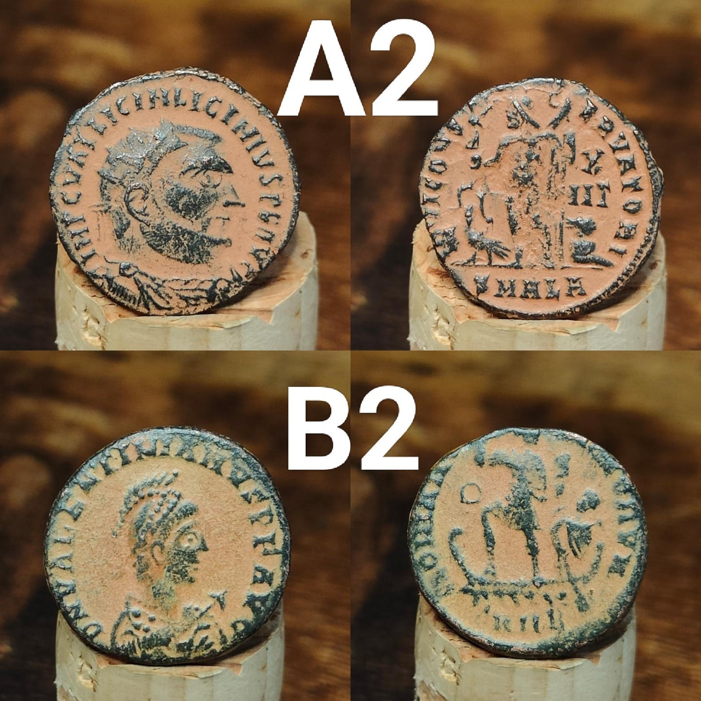 High grade Roman coins, 4th century ancient nummus