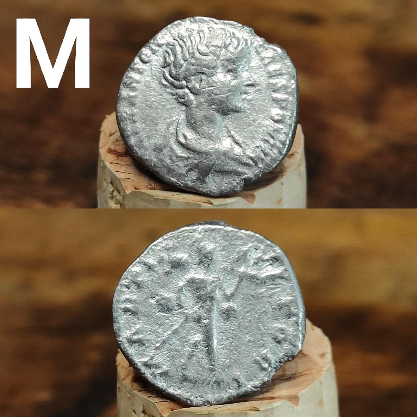 Authentic Roman silver Denarii featuring emperor of Rome, 1800 years old!