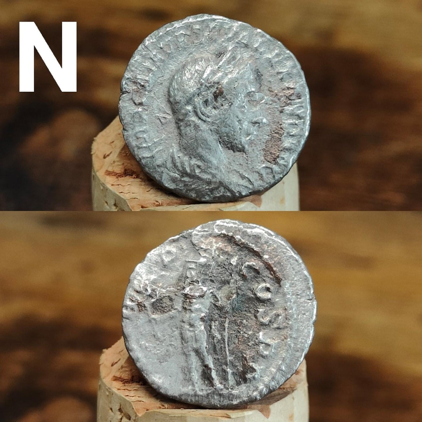 Authentic Roman silver Denarii featuring emperor of Rome, 1800 years old!