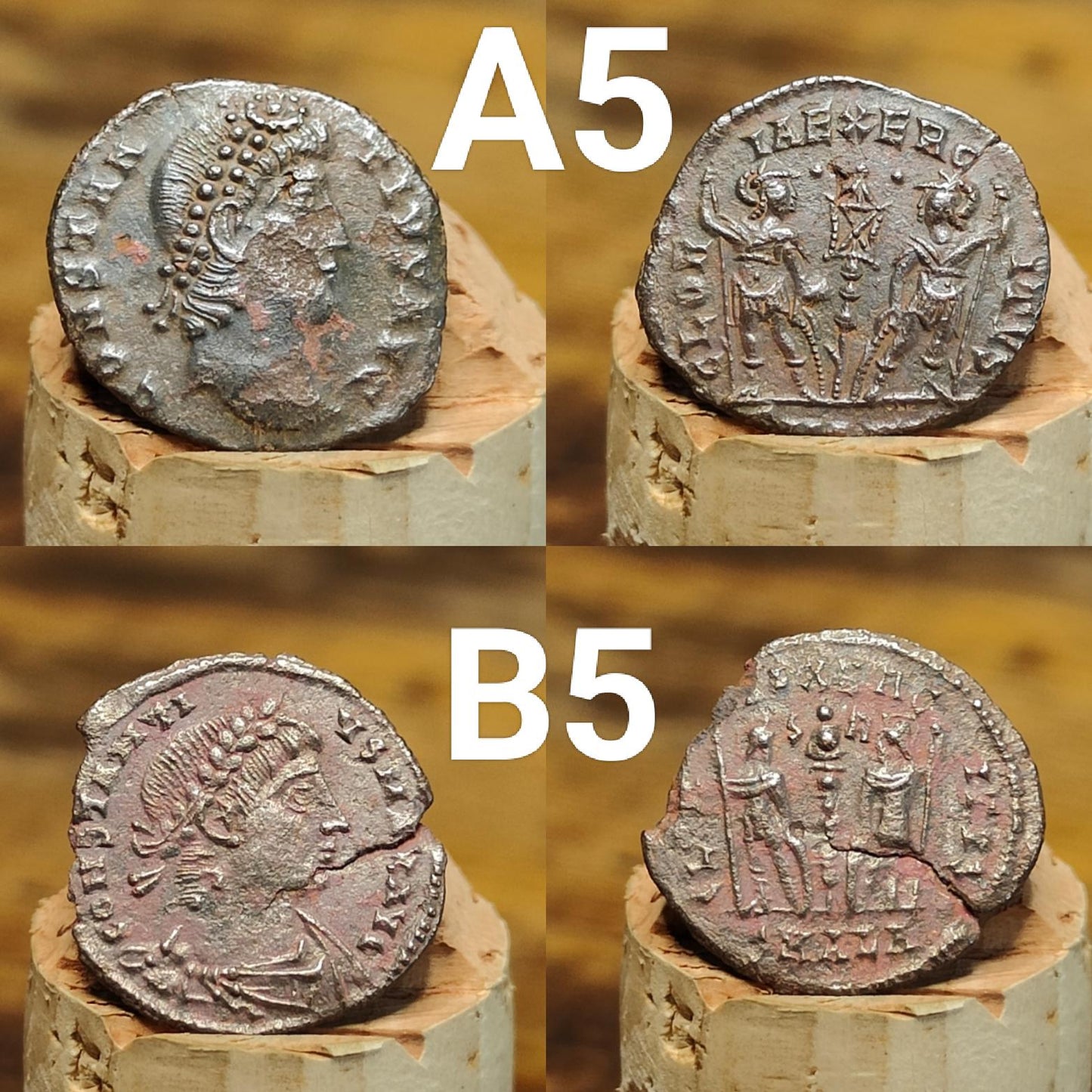 Very Fine Roman coins, 4th century ancient Nummus