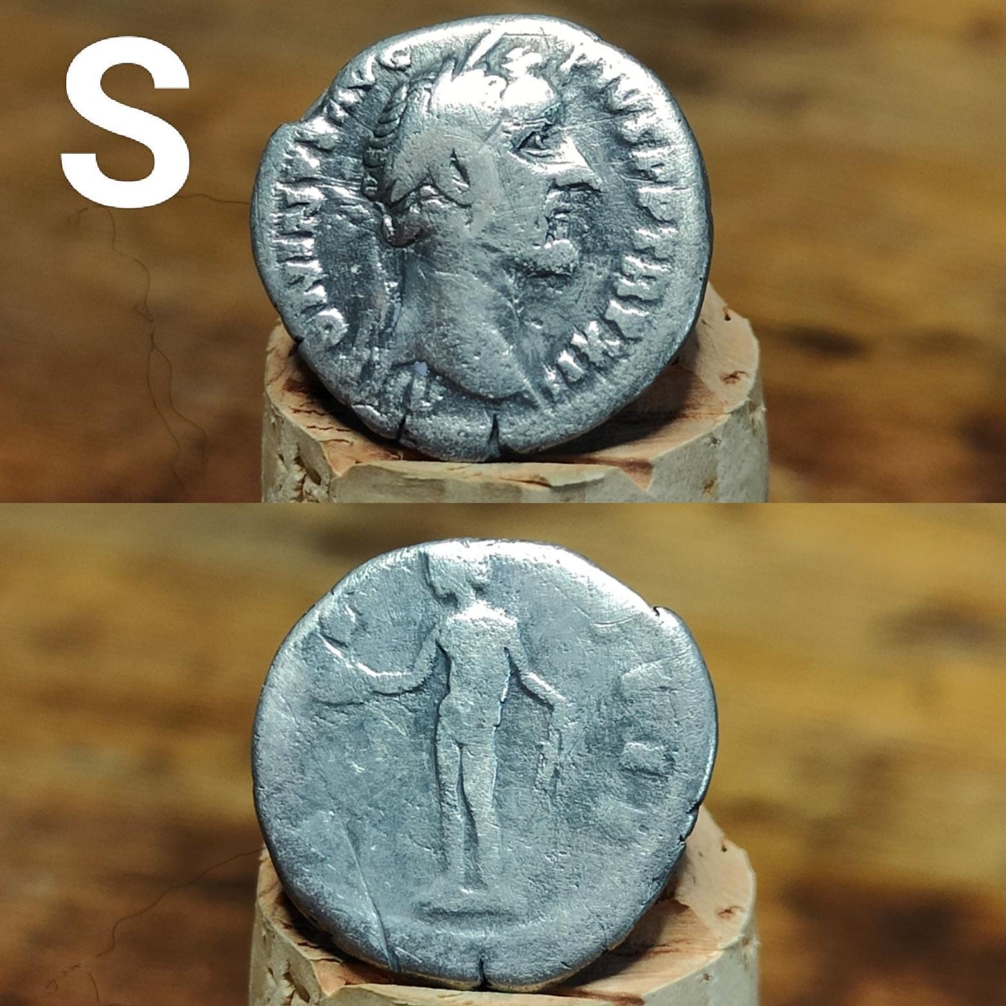 Authentic Roman silver Denarii featuring emperor of Rome, 1800 years old!