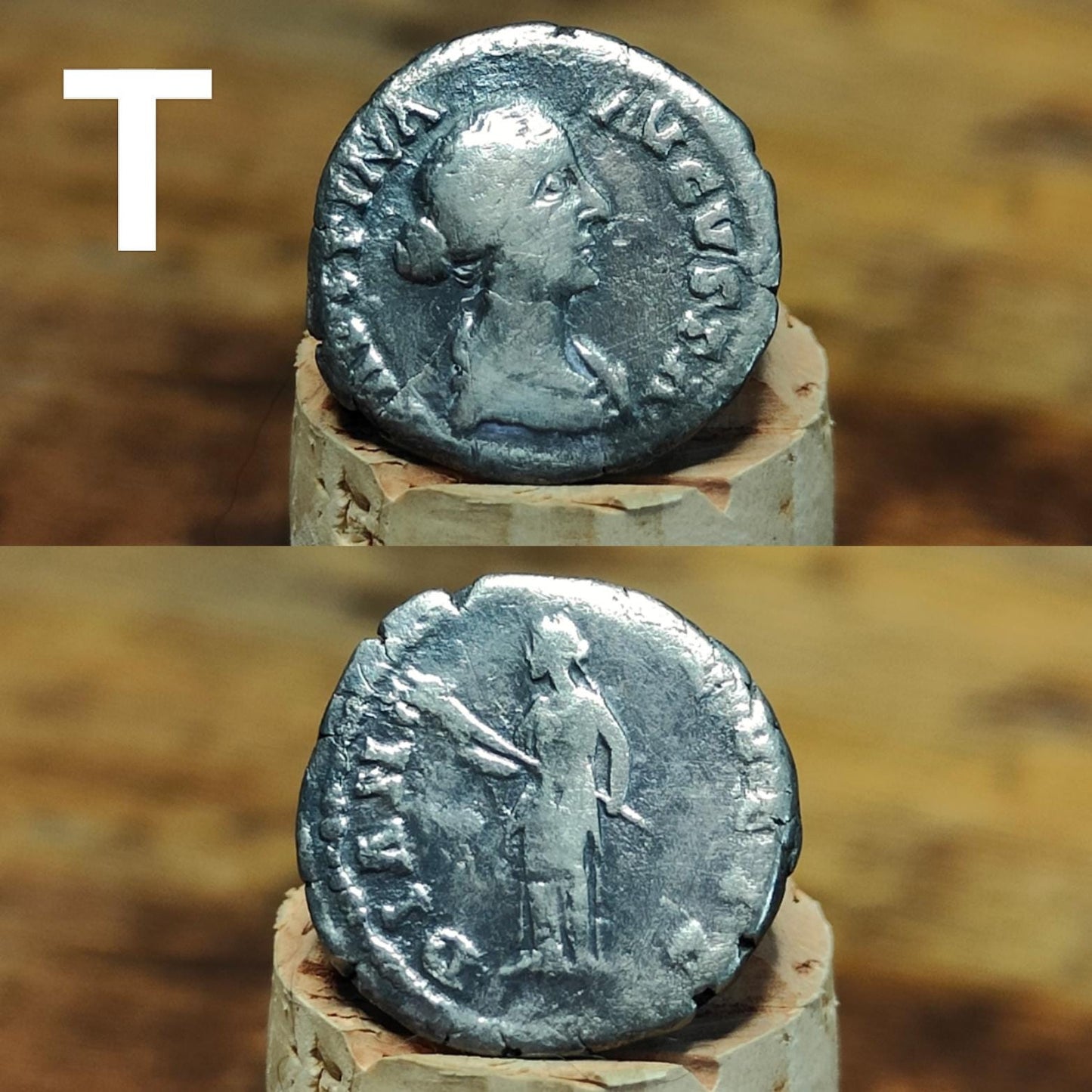 Authentic Roman silver Denarii featuring emperor of Rome, 1800 years old!
