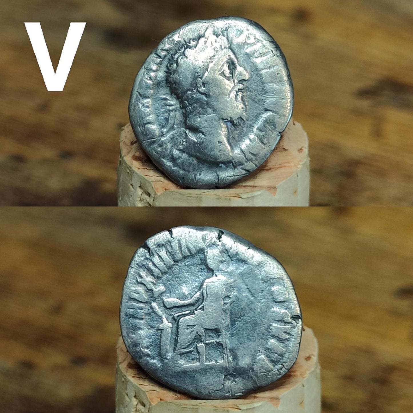 Authentic Roman silver Denarii featuring emperor of Rome, 1800 years old!