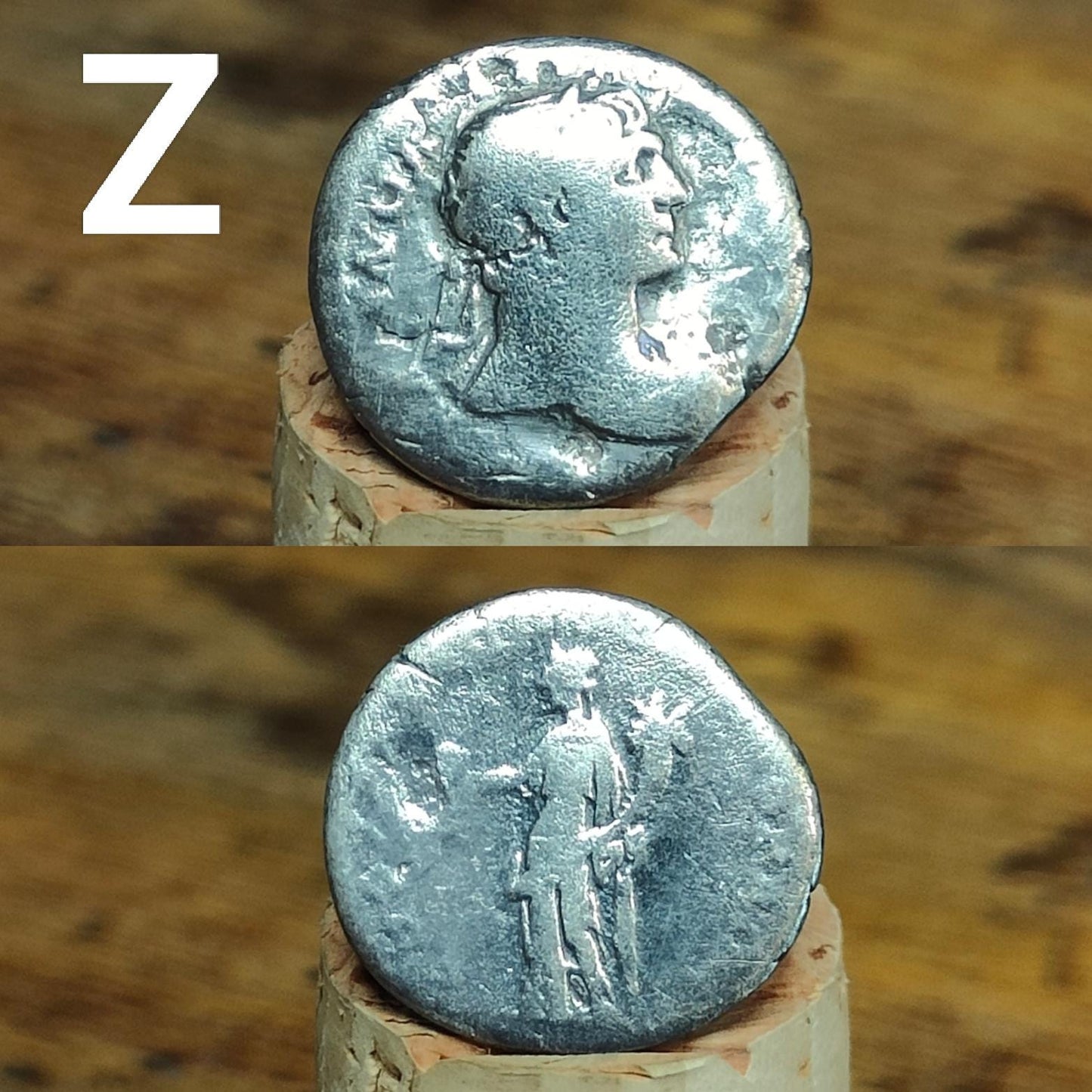 Authentic Roman silver Denarii featuring emperor of Rome, 1800 years old!