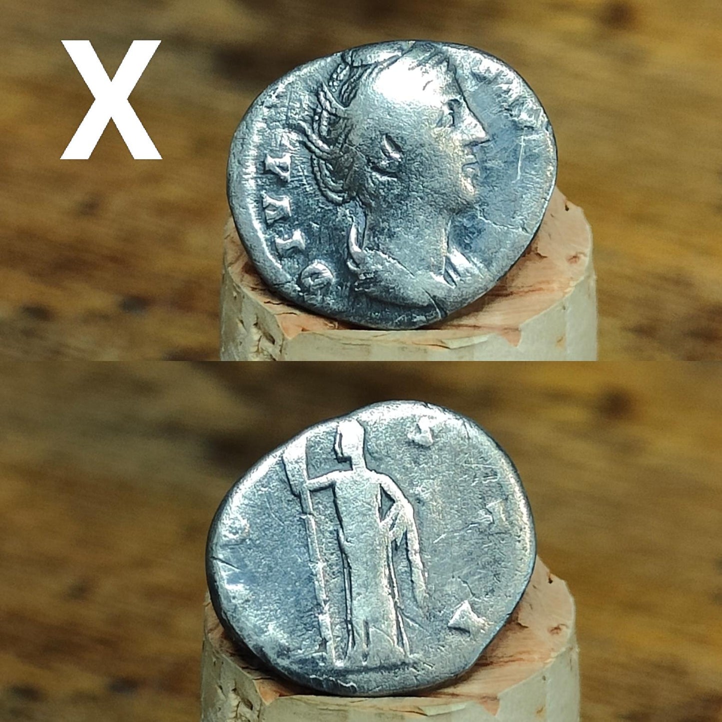 Authentic Roman silver Denarii featuring emperor of Rome, 1800 years old!