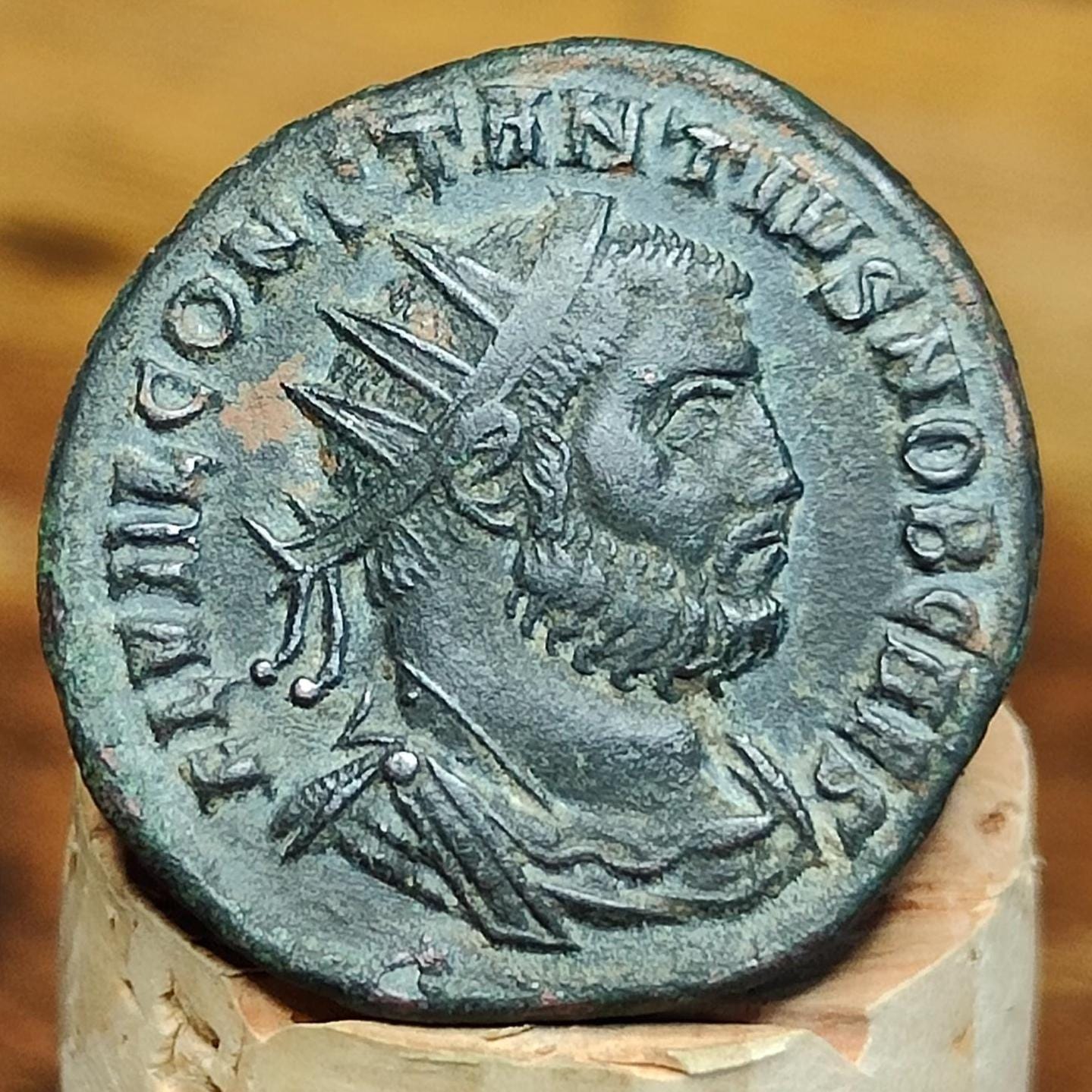 Constantius I Antoninianus with Jupiter reverse, 3rd century ancient Roman coin