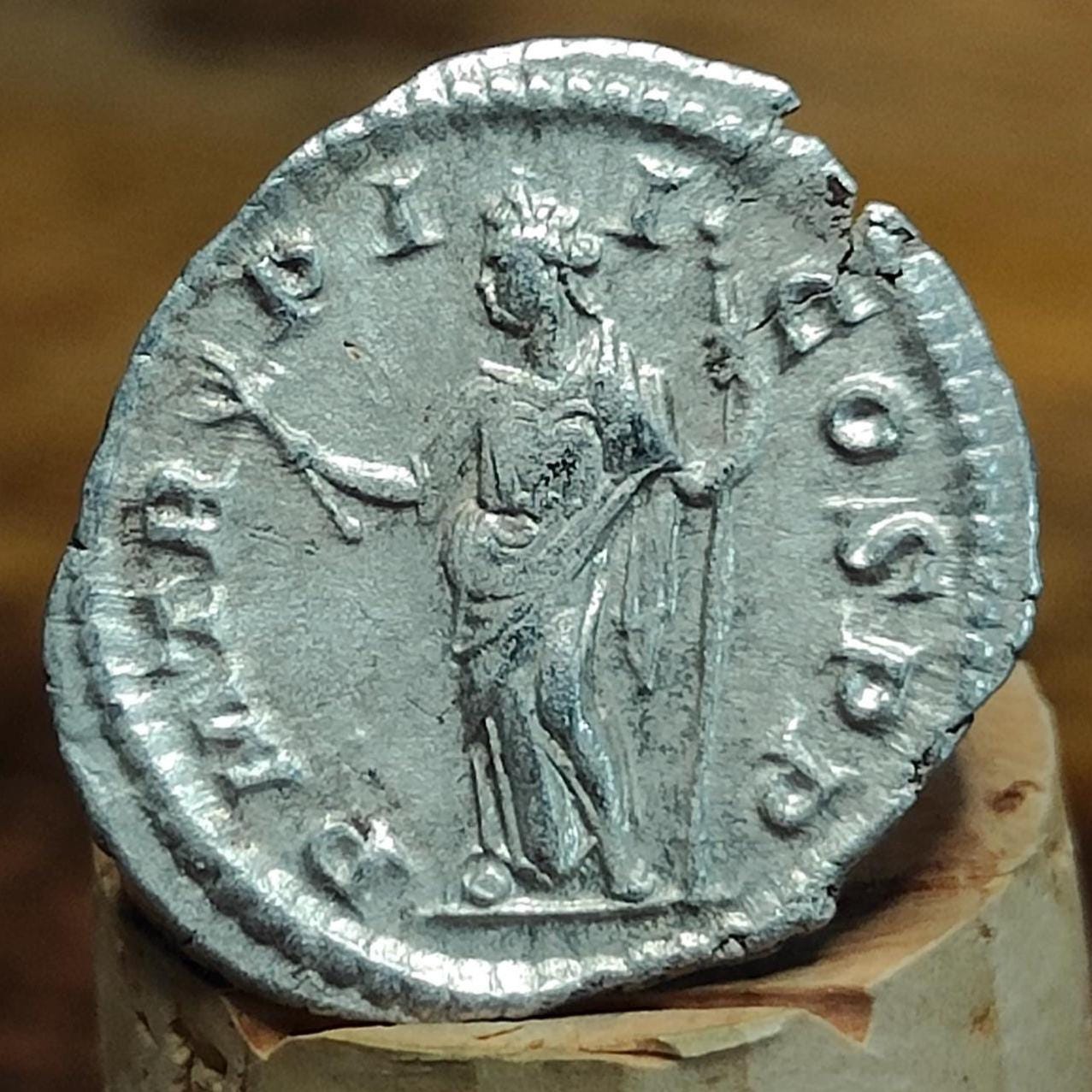 Severus Alexander with Pax reverse Silver Denarius, Ancient roman coin