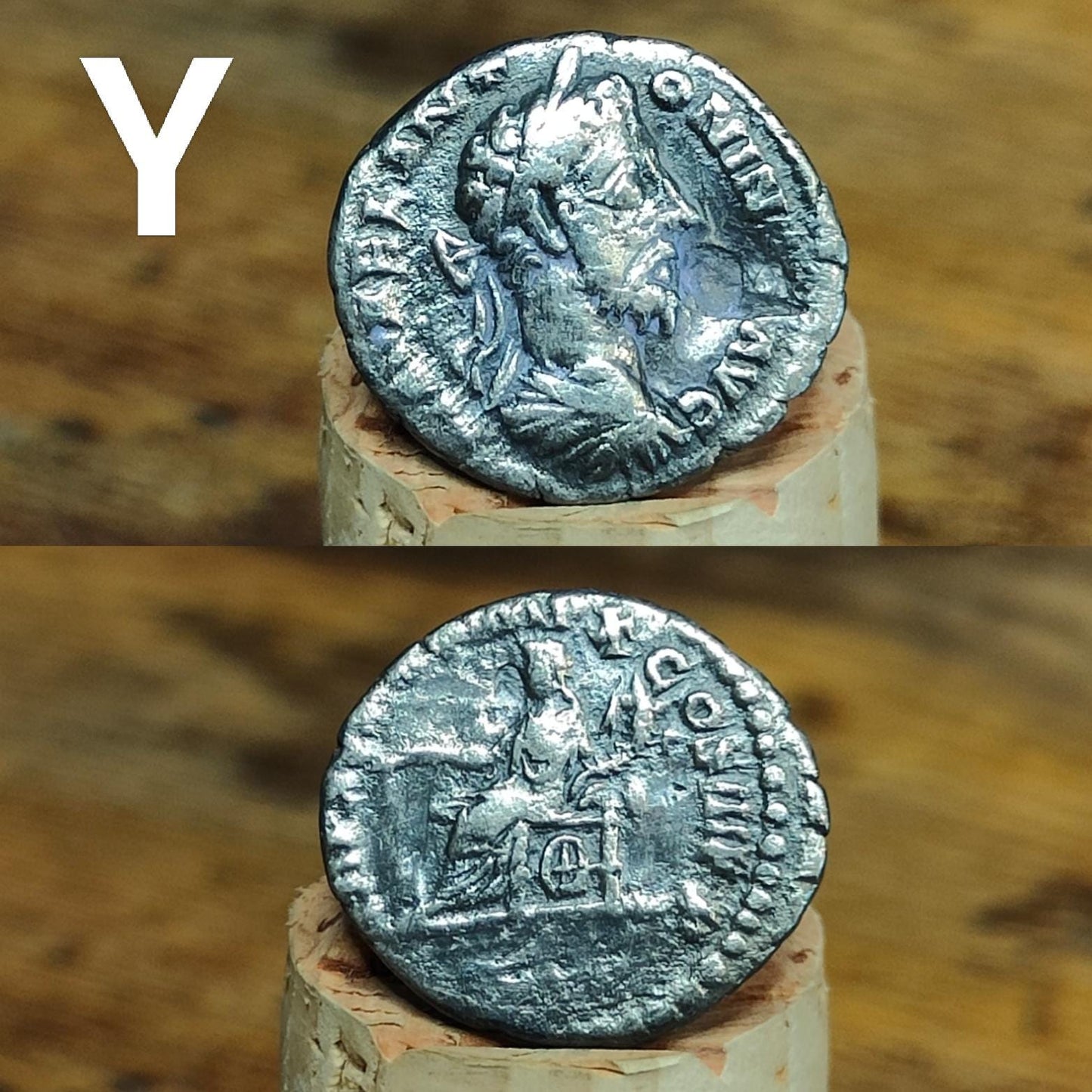 Authentic Roman silver Denarii featuring emperor of Rome, 1800 years old!