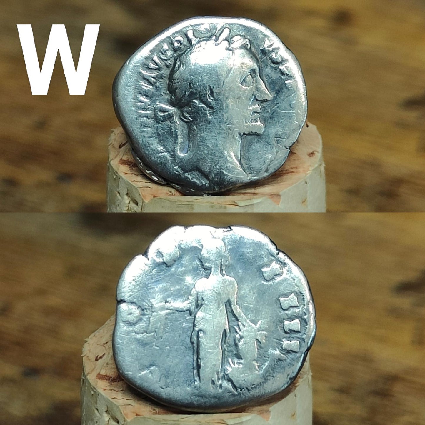 Authentic Roman silver Denarii featuring emperor of Rome, 1800 years old!